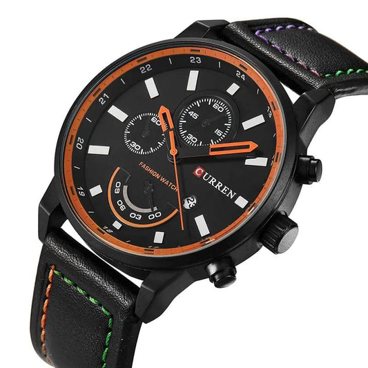 GENTS CURREN 8217 BLACK GREY DATE DISPLAY WATER RESISTANT