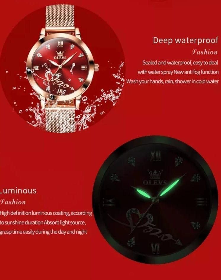 COUPLE OLEVS DAY&DATEDISPLAY COUPLE SET SINGLE PIECE OLEVS BRANDED BOX