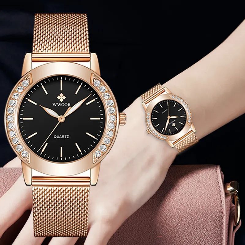 WWOOR LADIES #8877 ROSE BLACK ROSE PINK