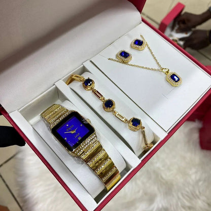 4 1 SETS WATCH BRACELET EARRINGS NECKLACE