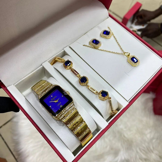 4 1 SETS WATCH BRACELET EARRINGS NECKLACE
