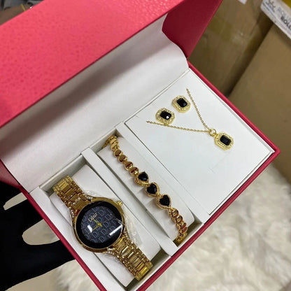 4 1 SETS WATCH BRACELET EARRINGS NECKLACE