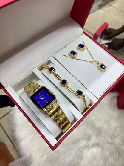 4 1 SETS WATCH BRACELET EARRINGS NECKLACE
