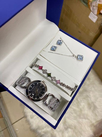 4 1 SETS WATCH BRACELET EARRINGS NECKLACE