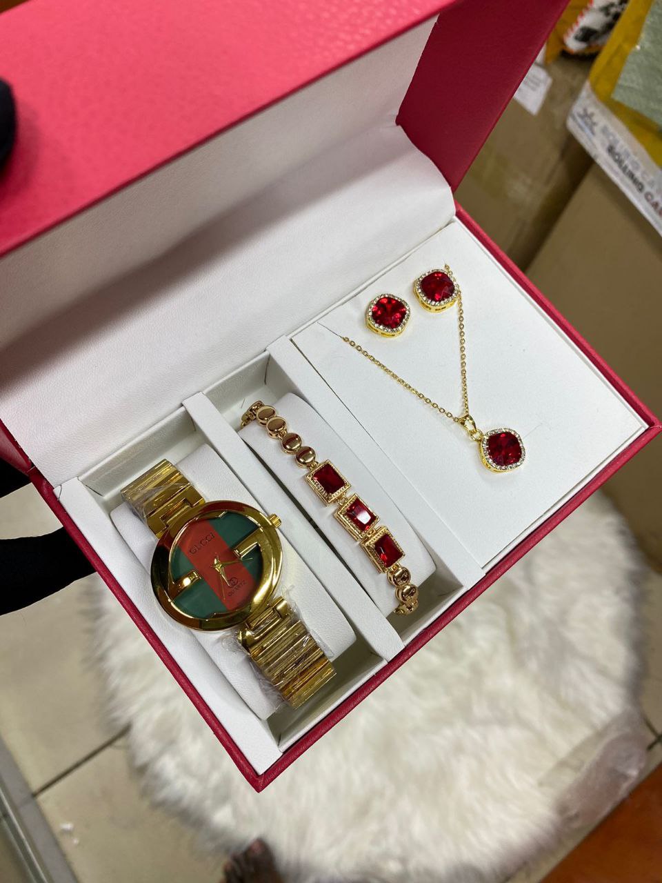 4 1 SETS WATCH BRACELET EARRINGS NECKLACE