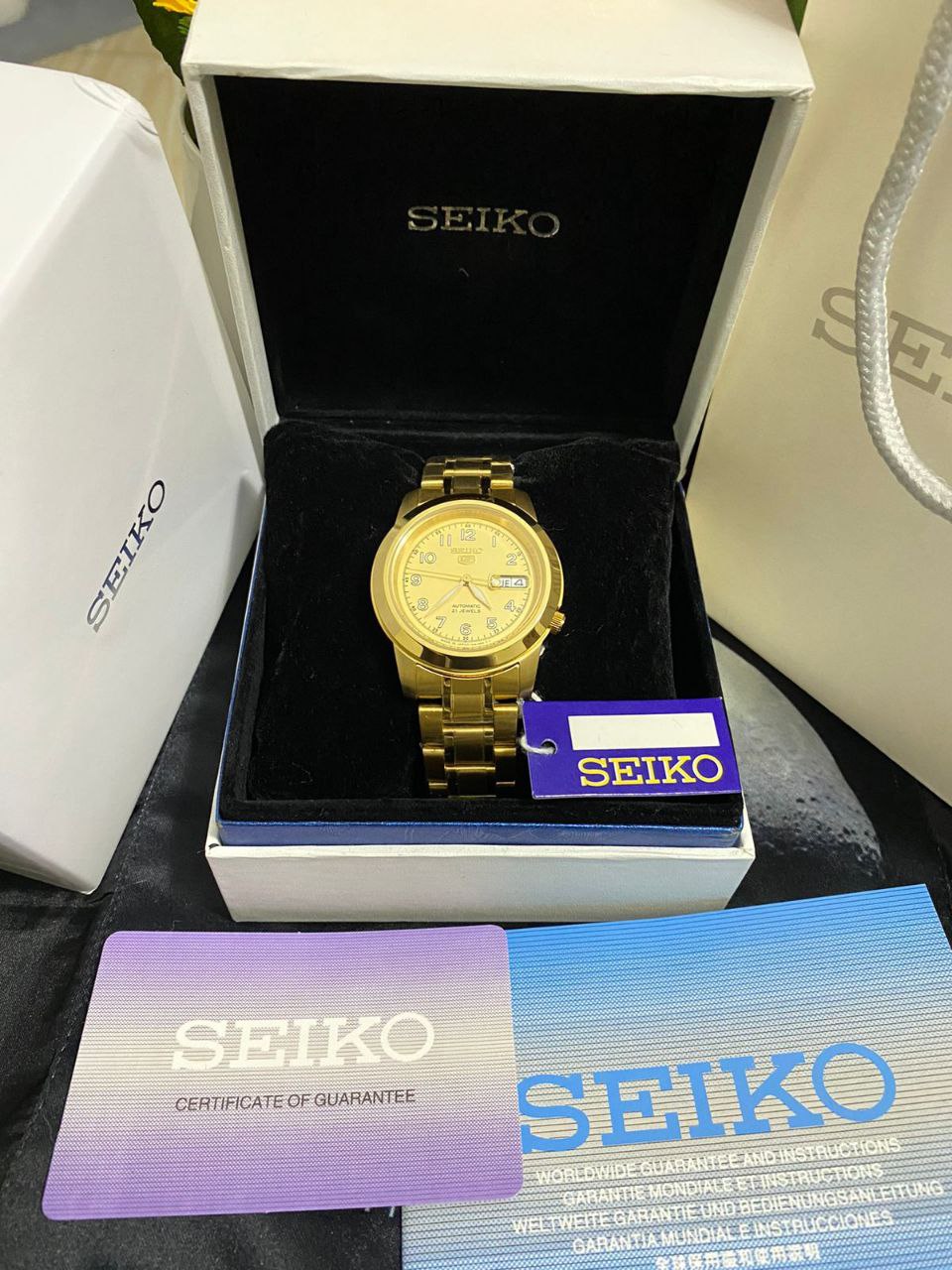 ORIGINAL AUTOMATIC SEIKO SEIKO PRESAGE SEIKO 5 SEIKO PADI COMES WITH BOX ,BAG,WARRANTY CARD,MANUAL