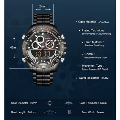 NAVIFORCE NF 9188 BLACK SILVER