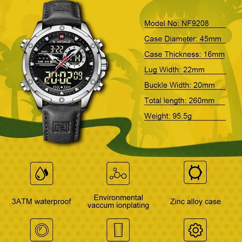 NAVIFORCE NF 9208 BLACK