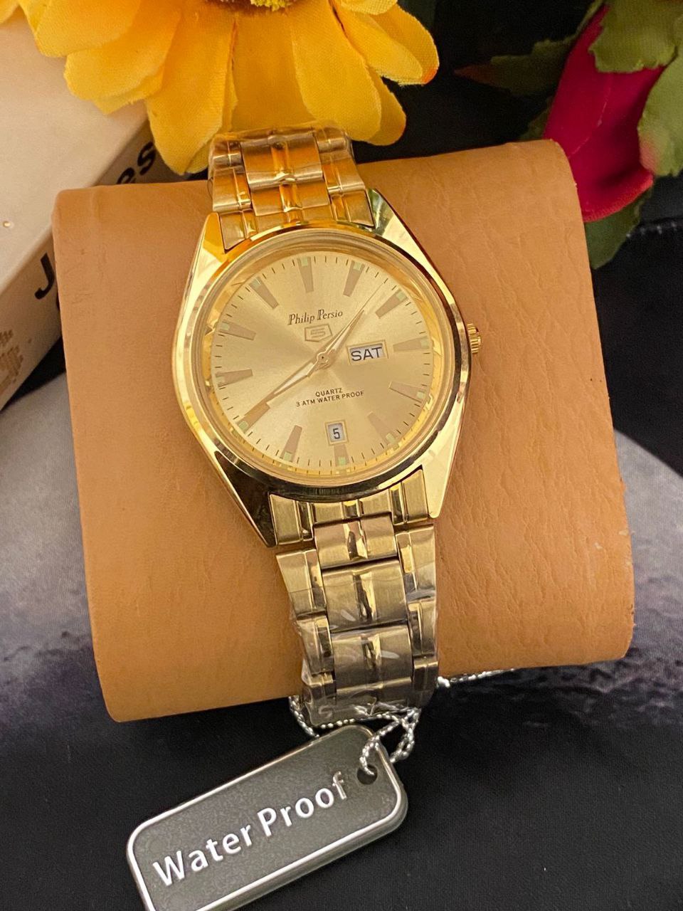 PHILIP PERSIO DAY AND DATE SILVER GOLD/TT