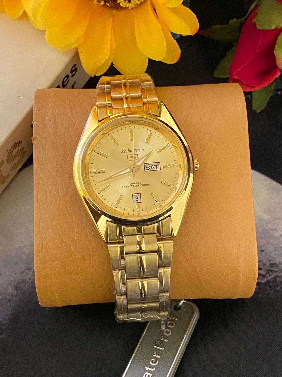 PHILIP PERSIO DAY AND DATE SILVER GOLD/TT