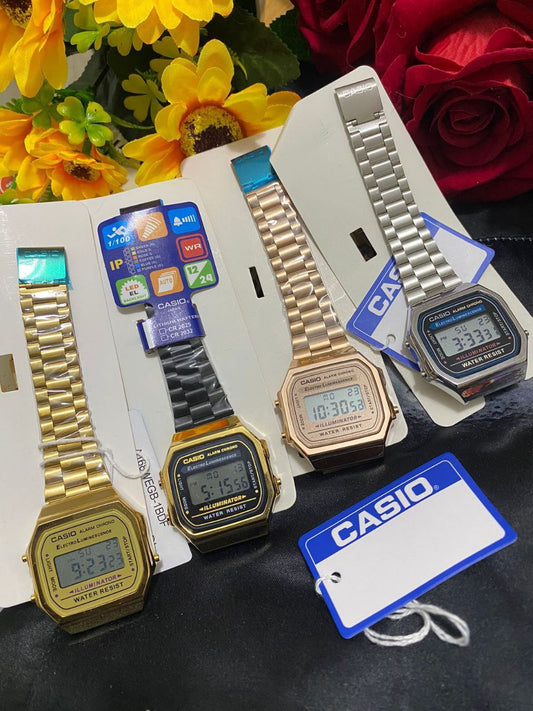 CASIO DIGITAL BLACK GOLD SILVER GOLD ROSE GOLD GOLD YELLOW