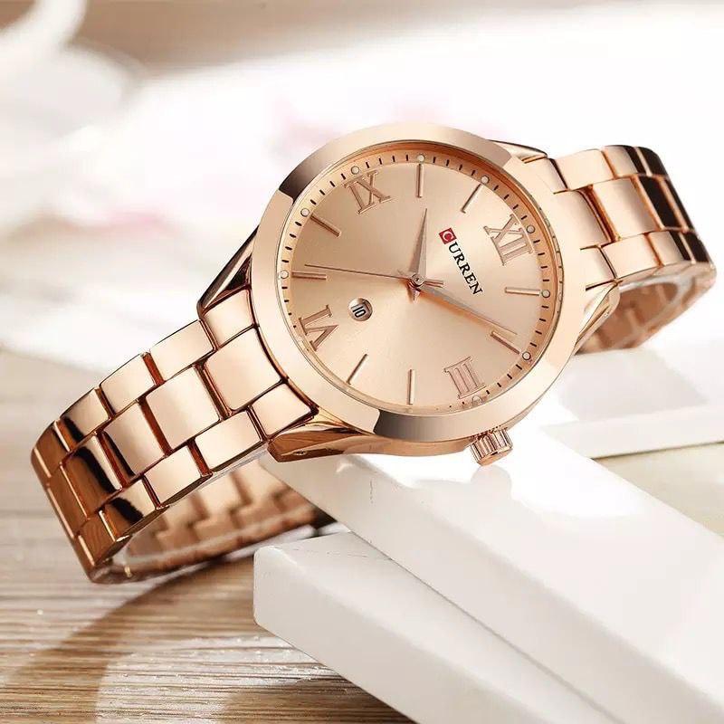 CURREN 9007L WITH DATE DISPLAY SILVER ROSE GOLD ROSE GOLD WHITE YELLOW GOLD WHITE ROSE GOLD BLUE