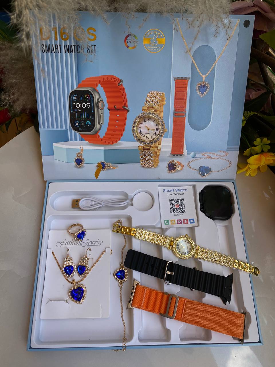 E16GS & D15 GS LADIES SMART WATCHES WITH JEWELLERY
