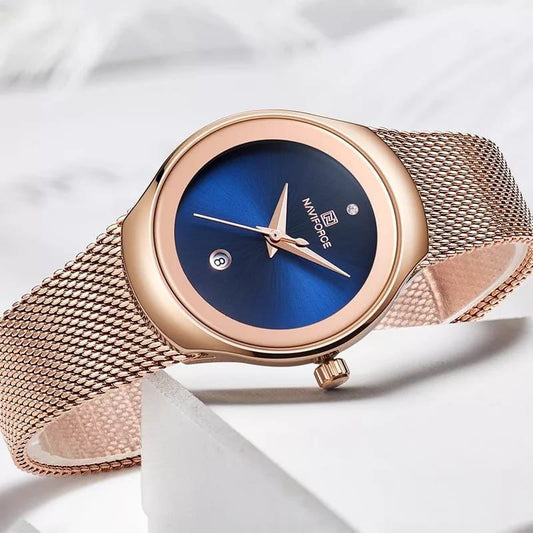 NAVIFORCE LADIES NF 5004 ROSE GOLD BLUE ROSE GOLD WHITE BLACK