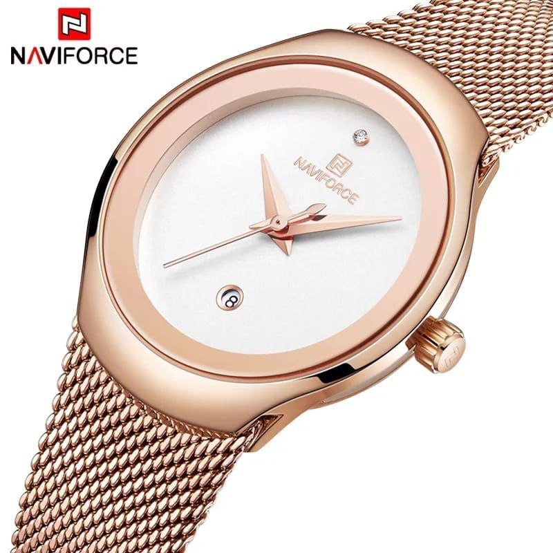 NAVIFORCE LADIES NF 5004 ROSE GOLD BLUE ROSE GOLD WHITE BLACK