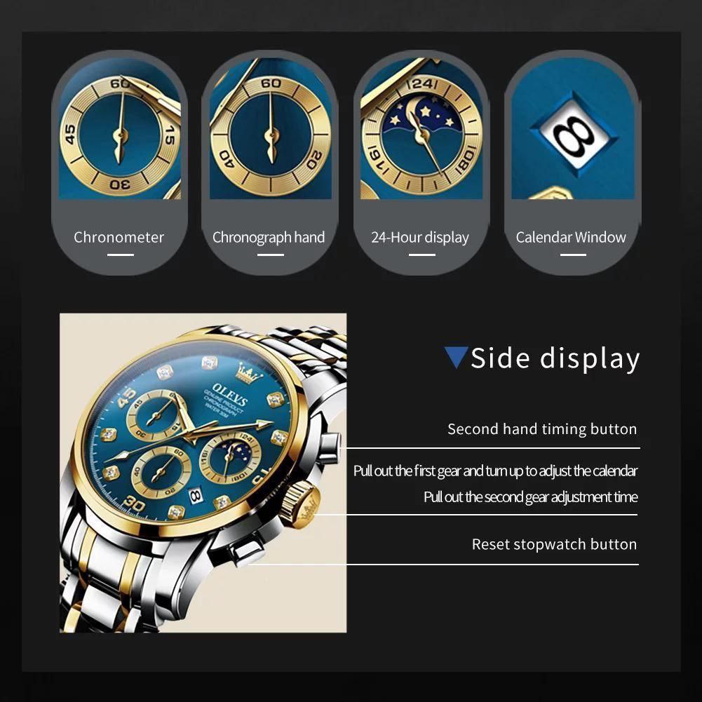 OLEVS 2889 CHRONOGRAPH STAINLESS STEEL