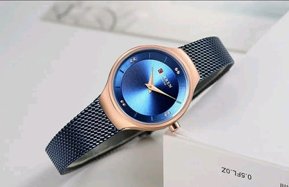 CURREN LADIES 9028 WATER RESISTANT ADJUSTABLE MESH STRAP CURREN BRANDED BOX