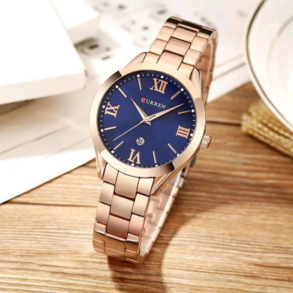 LADIES CURREN 9007 YELLOW GOLD ROSE GOLD WHITE ROSE GOLD BLUE CURREN BRANDED BOX