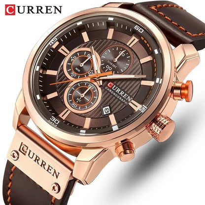 GENTS CURREN 8355 CHRONOGRAPH DATE DISPLAY WATER RESISTANT STAINLESS STEEL BLUE CURREN BRANDED BOX