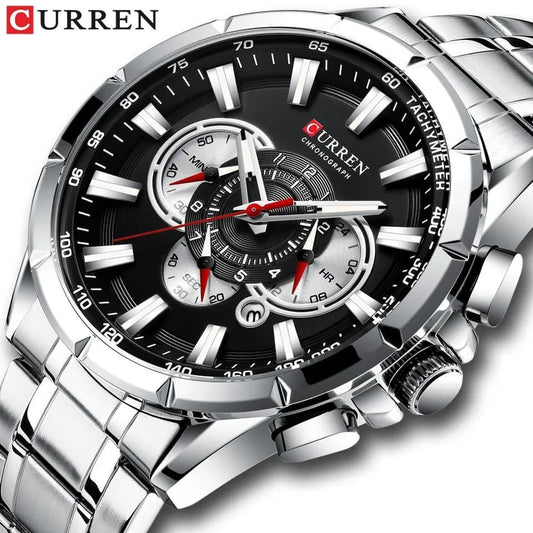 GENTS CURREN 8363 CHRONOGRAPH WATER RESISTANT STAINLESS STEEL CURREN BRANDED BOX