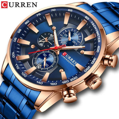 GENTS CURREN 8351 DATE DISPLAY CHRONOGRAPH CURREN BRANDED BOX