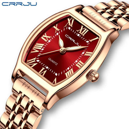 CRRJU LADIES 5013 WATER RESISTANT STAINLESS STEEL BATTERY POWERED