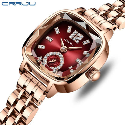 CRRJU LADIES 5014 WATER RESISTANT STAINLESS STEEL BATTERY POWERED