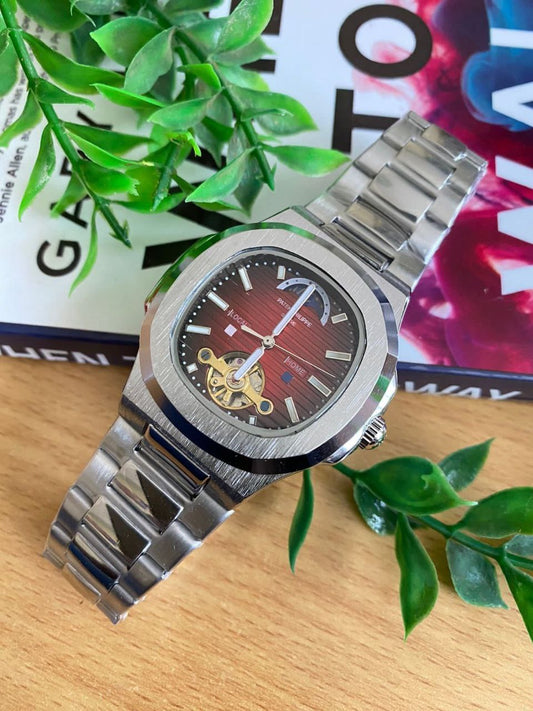 AUTOMATIC PATEK PHILIPPE TOURBILLON MACHINE STAINLESS STEEL WATER RESISTANT