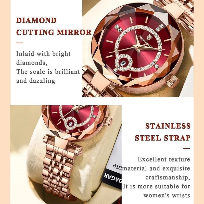 POEDAGAR LADIES WATCH DATE DISPLAY WATER RESISTANT