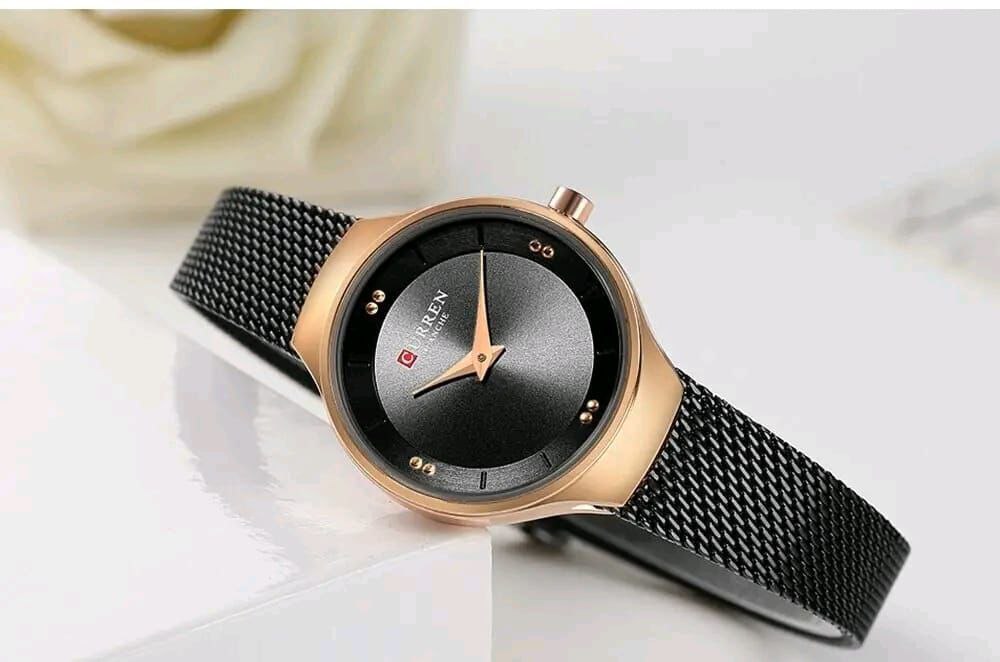 CURREN LADIES 9028 WATER RESISTANT ADJUSTABLE MESH STRAP CURREN BRANDED BOX