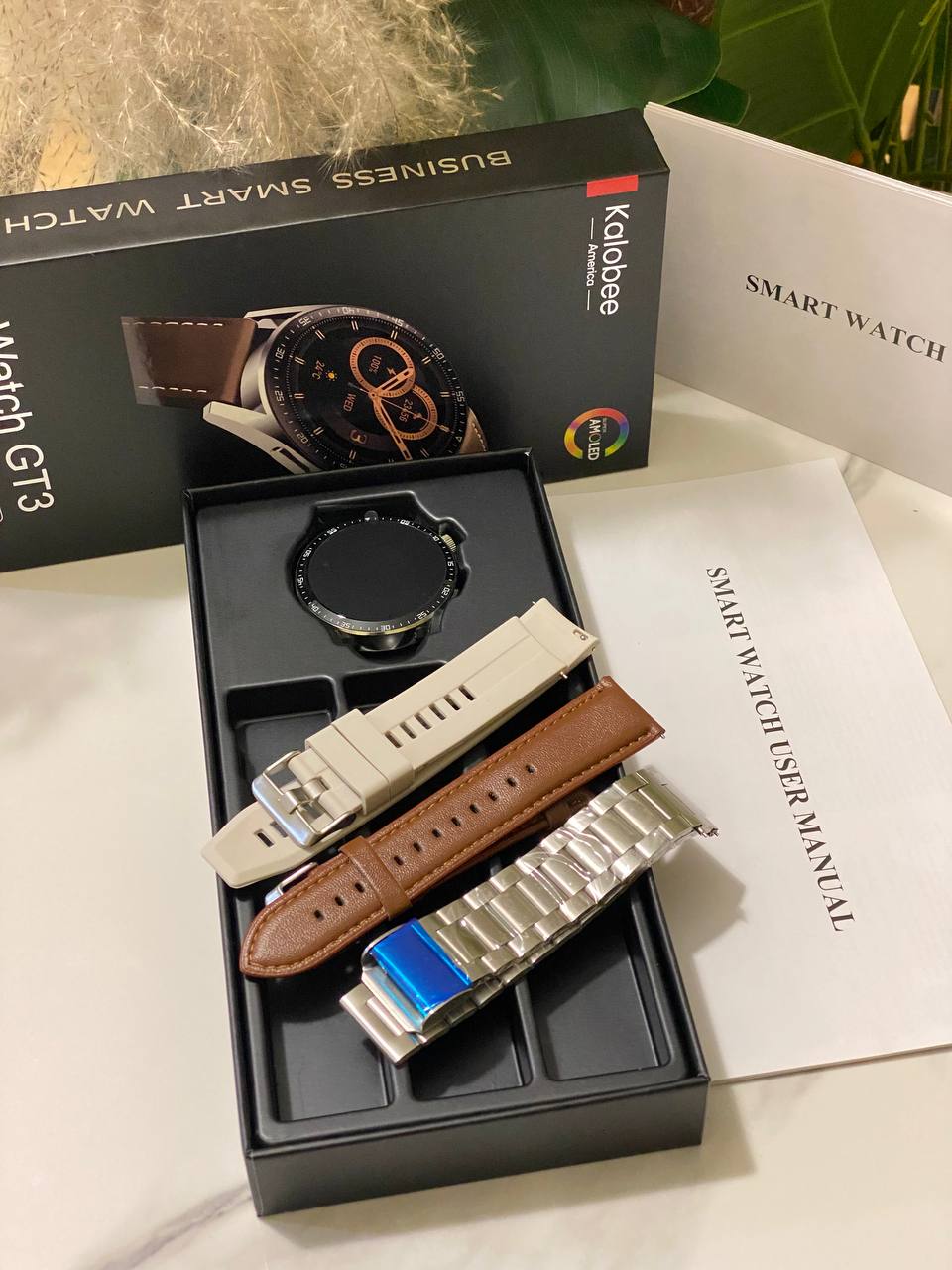 NEW SMARTWATCH KALOBEE SK37 -3pair straps