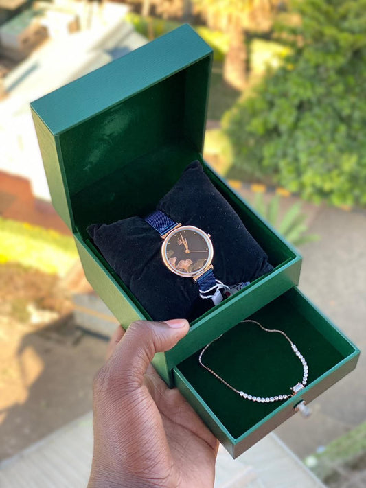 SK GIFT SET WATCH BRACELET GIFT BAG @
