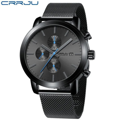 CRRJU LADIES 5017 WATER RESISTANT STAINLESS STEEL BATTERY POWERED