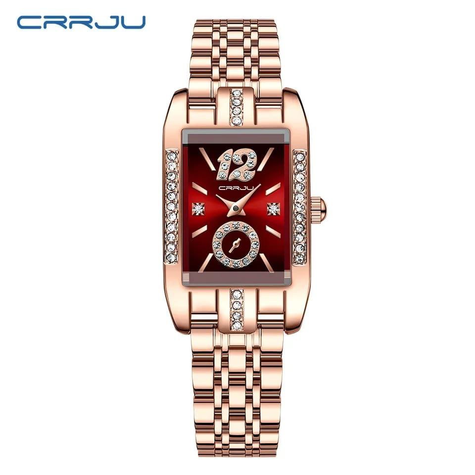 CRRJU LADIES 5017 WATER RESISTANT STAINLESS STEEL BATTERY POWERED