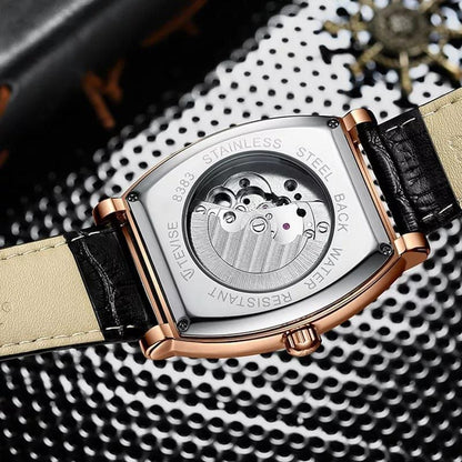 TEVISE AUTOMATIC GENTS WATCH YEAR DISPLAY MONTH DISPLAY DAY&DATE DISPLAY LUMINOUS TOURBILLON MACHINE BROWN