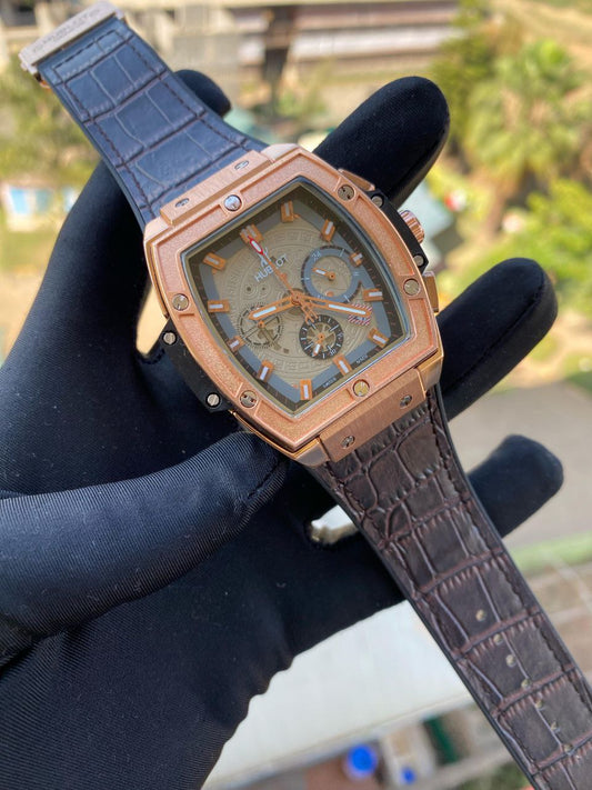 HUBLOT BIG BANG CHRONOGRAPH DATE DISPLAY WATER RESISTANT BATTERY POWERED HUBLOT BRANDED BOX