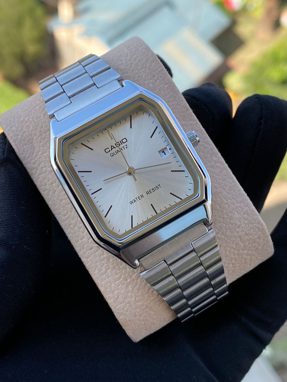 CASIO SQUARE ANALOGUE UNISEX DATE DISPLAY WATER RESISTANT BATTERY POWERED CASIO BRANDED BOX