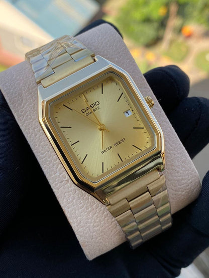 CASIO SQUARE ANALOGUE UNISEX DATE DISPLAY WATER RESISTANT BATTERY POWERED CASIO BRANDED BOX