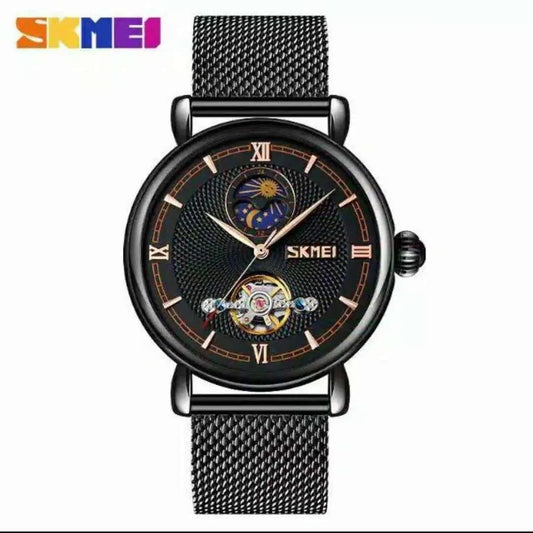 AUTOMATIC SKMEI WATCH 9220 TOURBILLON MACHINE AUTOMATIC MOVEMENT WATER RESISTANT ADJUSTABLE MESH STRAP