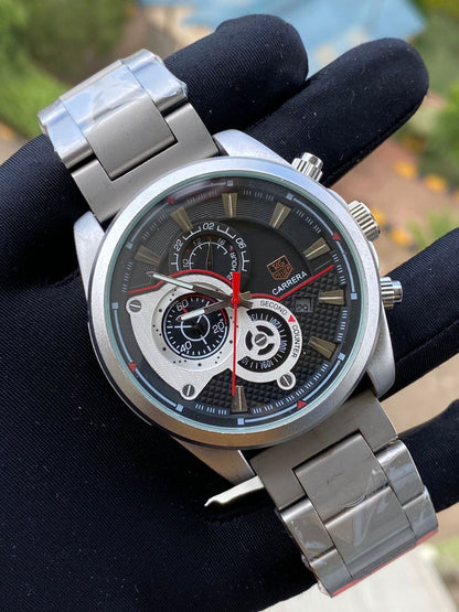 CARRERA CR7 STAINLESS STEEL WATER RESISTANT BATTERY POWERED DATE DISPLAY
