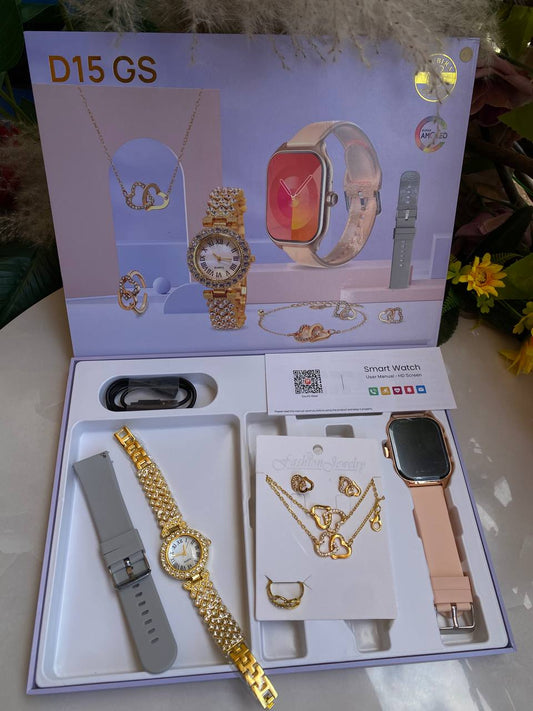 E16GS & D15 GS LADIES SMART WATCHES WITH JEWELLERY