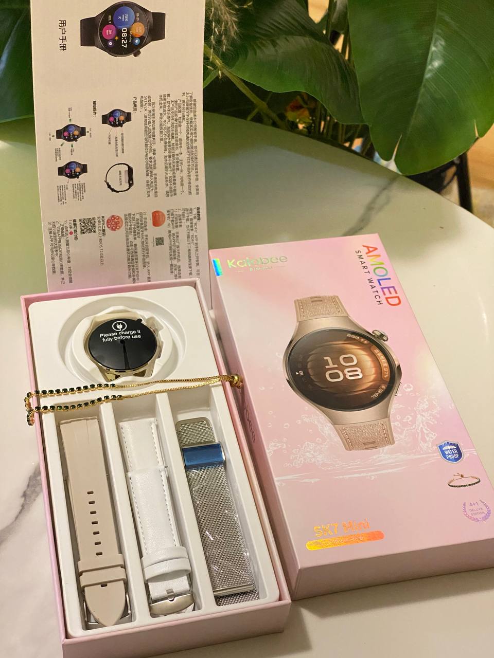 NEW SMARTWATCH KALOBEE SK7 MINI-3pair straps