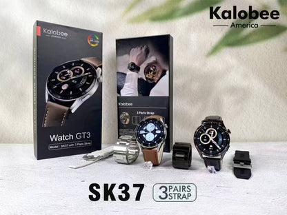NEW SMARTWATCH KALOBEE SK37 -3pair straps