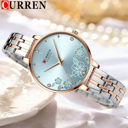 CURREN LADIES #9068 (LEATHER ) WATER RESISTANT BATTERY POWERED CURREN BRANDED BOX ENQUIRIES