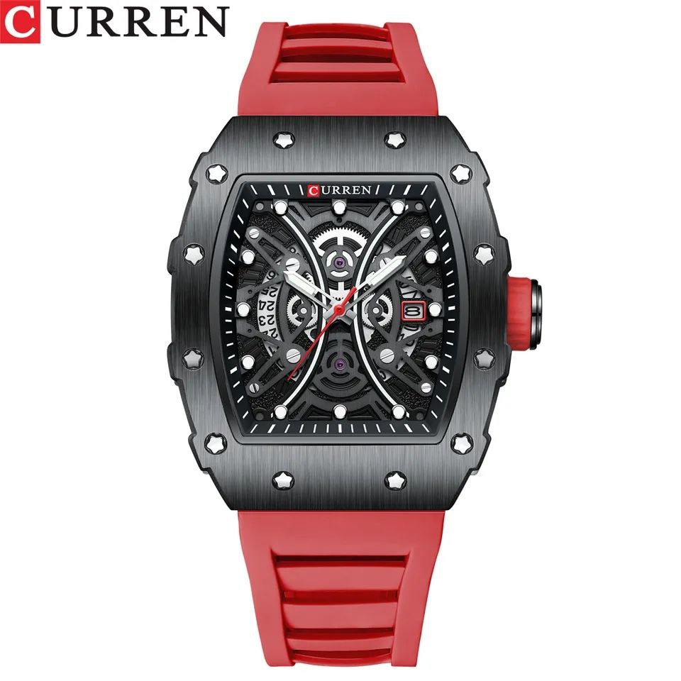 CURREN GENTS #8438 WATCH RUBBER STRAP DATE DISPLAY BATTERY POWERED CURREN BRANDED BOX ENQUIRIES