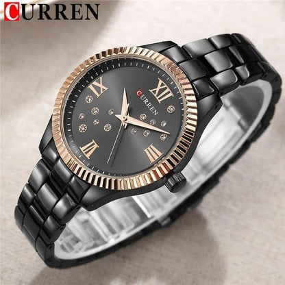 CURREN LADIES #9009 WATER RESISTANT BATTERY POWERED CURREN BRANDED BOX ENQUIRIES