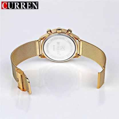 CURREN GENTS #8227 (NOT CHORONOGRAPH) WATER RESISTANT BATTERY POWERED DATE DISPLAY CURREN BRANDED BOX ENQUIRIES