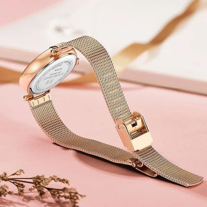 NAVIFORCE LADIES #NF5019 ADJUSTABLE MESH STRAP WATER RESISTANT SILVER ROSE-BLUE ROSE-GREEN NAVIFORCE BRANDED BOX ENQUIRIES