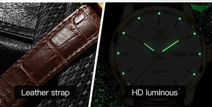 OLEVS MEN WATCH BATTERY POWERED DAY&DATE DISPLAY WATER RESISTANT HD LUMINOUS OLEVS BRANDED BOX GIFT BAG ENQUIRIES