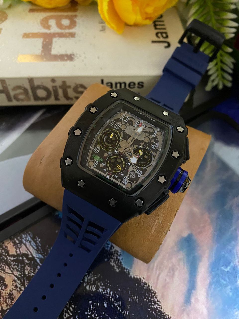RICHARD MILLE CHRONOGRAPH BATTERY POWERED SMOOTH SWEEPING MOVEMENT WATERPROOF